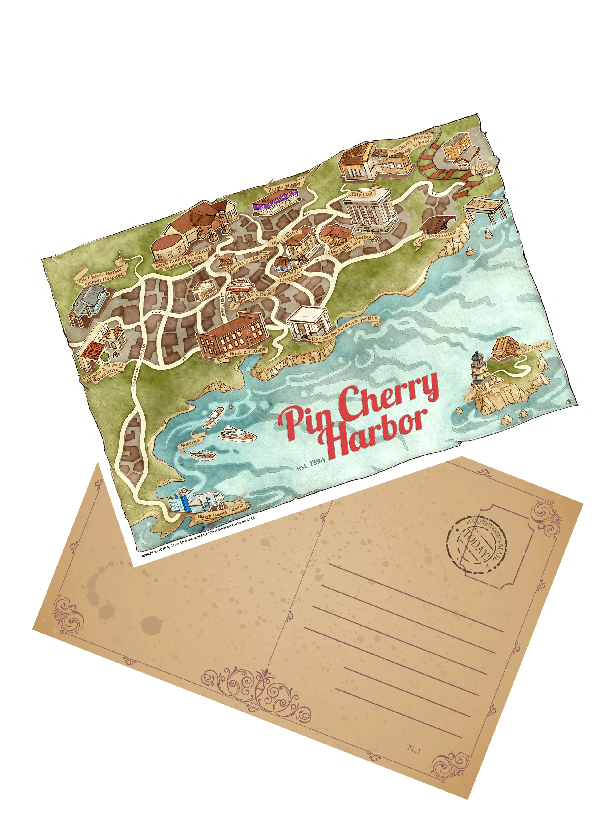 Pin Cherry Harbor Postcard